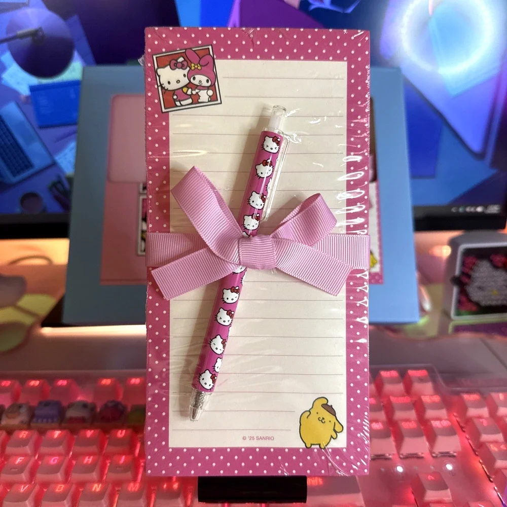 Sanrio Hello Kitty & Friends List Pad Gel Pen Gift Set Pink Lined 2025 My Melody